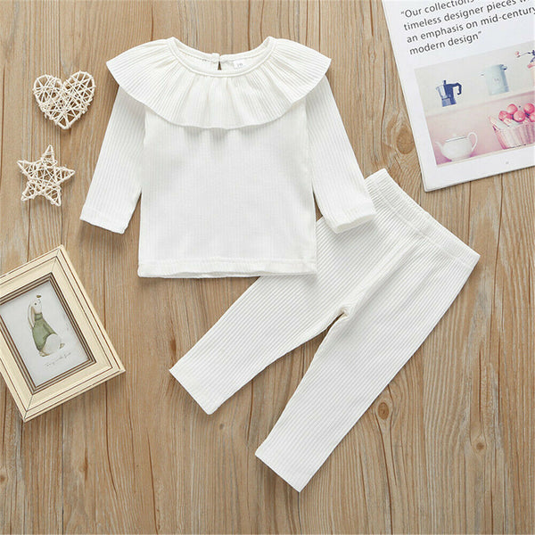 0 3Y Toddler Baby Girl Clothes Sets Solid Knitted