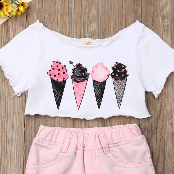 2019 Toddler Baby Girls Ice Cream 1 5Y Clothes