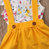 Toddler Girls Baby Clothes Floral Tops+Belt