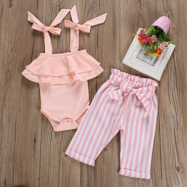 2Pcs Newborn Toddler Infant Baby Girl Clothes