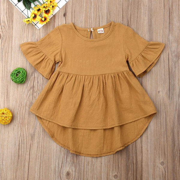 Baby Toddler Girls Clothes Mini Ruffled sleeve