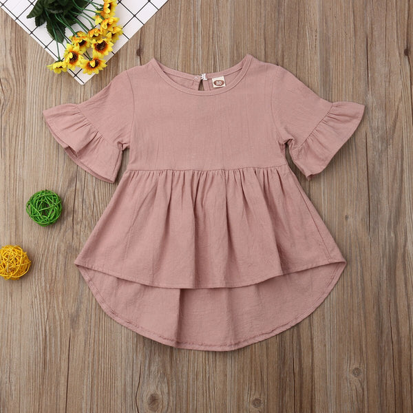 Baby Toddler Girls Clothes Mini Ruffled sleeve