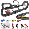 Tucraew Slot Car Race Track Sets Electric Race Car Track with 4 High-Speed Slot Cars 2 Electric Controller and 2 Manual Controller Circular Overpass Track Gift for Kids Ages 6 7 8-12