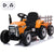 sopbost 12V 7Ah Ride On Tractor Ride On Car with Remote Control Electric Car with Trailer Battery Powered Ride On Toys Car for Kids Boys Girl Music Play Orange