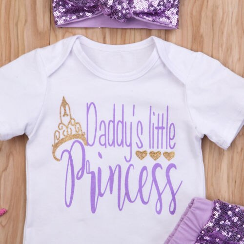 Newborn Toddler Floral Baby Girls Clothes Daddy's
