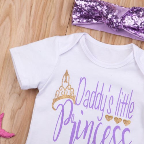 Newborn Toddler Floral Baby Girls Clothes Daddy's