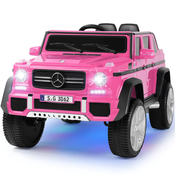 Ride On Cars Licensed Mercedes-Benz Maybach G650S 12V7AH Battery Powered Toy Electric Car for Kids with 2.4GHz Remote Control 2 Motors 3 Speeds Lock Music Horn LED Lights Pink