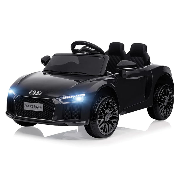 HarmoHaby 12V Kids Ride On Toy Car Licensed by Audi Ride On Car with Remote Control MP3 Player Power Battery Electric Vehicles for 3-8 Years Old Boy Girl Gift - Black