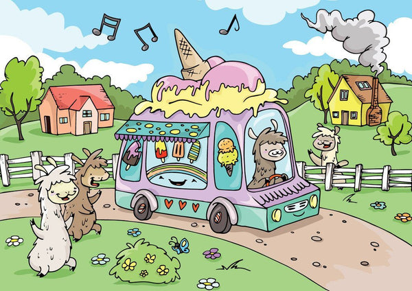 Alpaca Jigsaw Puzzle - Ice Cream Treat