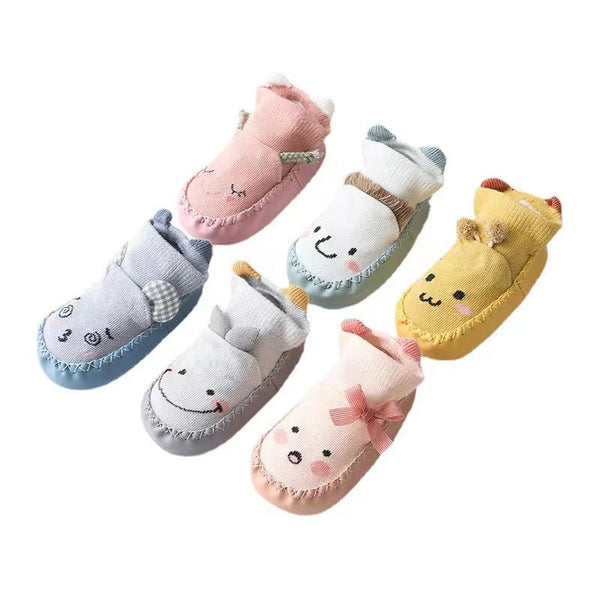 Baby Cartoon Embroidered Pattern Non-Slip Toddle Socks Shoes