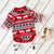 Baby Christmas Deer Pattern Shoulder Button Design Long Sleeved