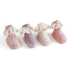 Baby Girl Ribbed Knitted Graphic Lace Design Non-Slip Mid Tube Shoes