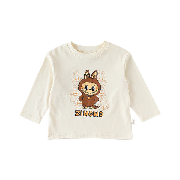 Spring and Autumn Baby Kids Cartoon Pattern Long Sleeves Top and Pants