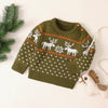 Baby Boy And Girl Christmas Giraffe Pattern Long Sleeved Pullover Swea