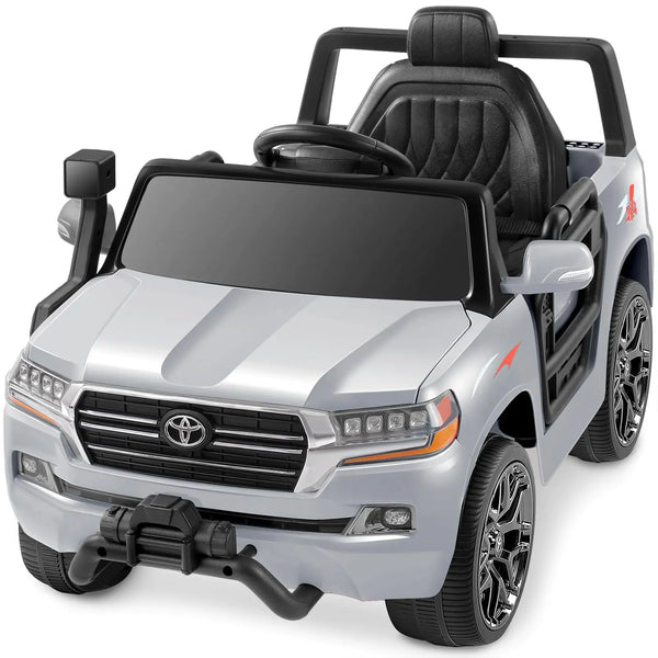 ELEMARA Toddler Toyota Electric Car 12V with DIY Block Space and Storage - Gray