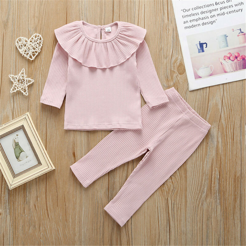 0 3Y Toddler Baby Girl Clothes Sets Solid Knitted