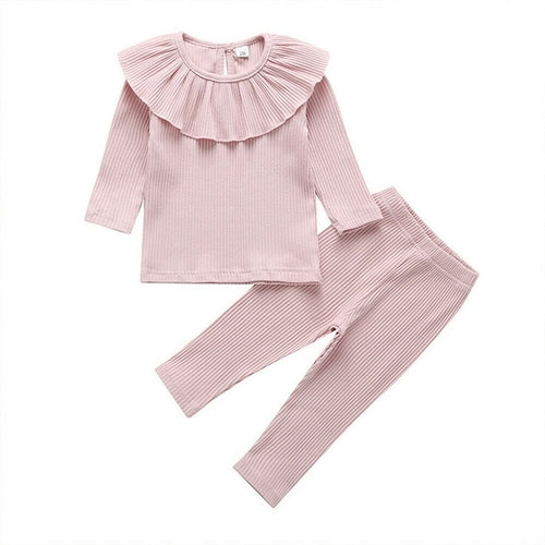 0 3Y Toddler Baby Girl Clothes Sets Solid Knitted