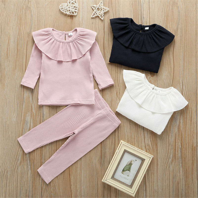0 3Y Toddler Baby Girl Clothes Sets Solid Knitted