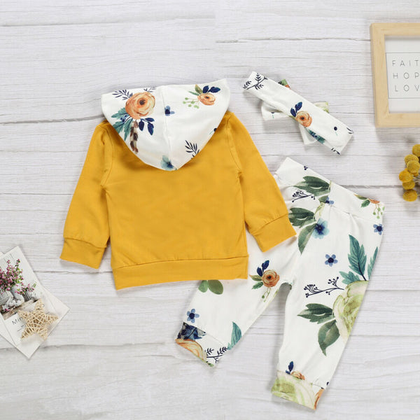 Toddler Autumn Clothes Baby Girls Floral Sets