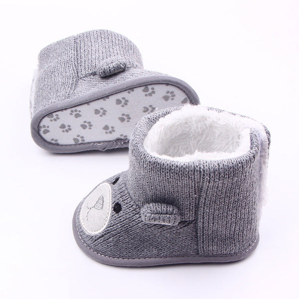 Wholesale autumn winter new bear knitting plus baby shoes, toddler