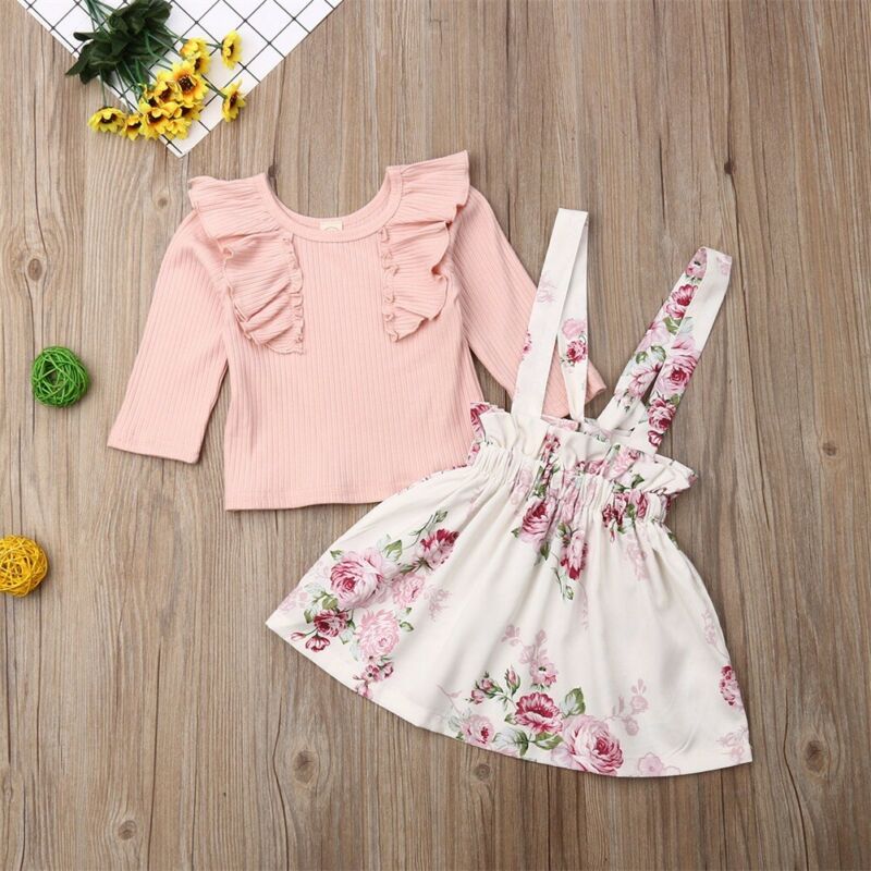 3PCS Newborn Toddler Baby Girls Clothes Sets