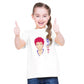 Generic Girls Cotton Akashi Half Sleeve TShirt (White)