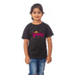 Generic Girls Cotton Princess Half Sleeve TShirt (Black)