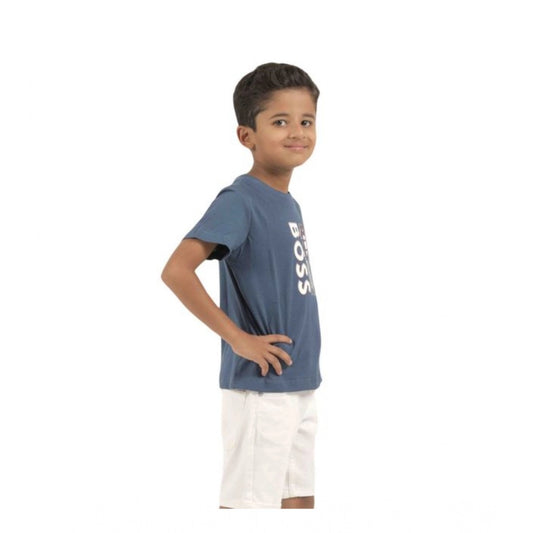 Generic Pack of 2 Boy's Cotton Printed Short Sleeve T-Shirt's (Multicolor)
