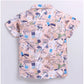 Generic Boy's Cotton Blend Printed Short Sleeve Shirt (MultiColor)