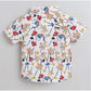Generic Boy's Cotton Blend Printed Short Sleeve Shirt (MultiColor)