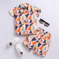 Generic Boy's Lycra Blend Printed Short Sleeve Shirt and Shorts Set (MultiColor)