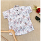 Generic Boy's Cotton Blend Printed Short Sleeve Shirt (MultiColor)