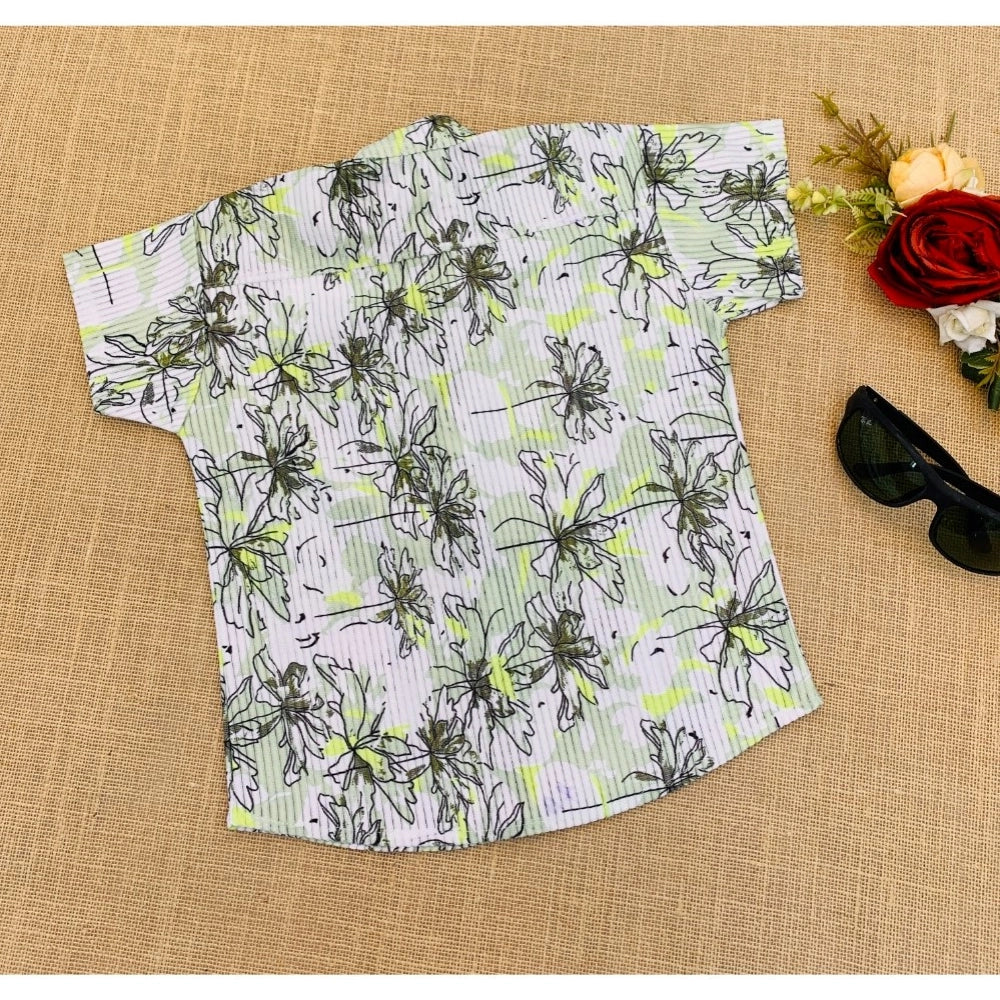 Generic Boy's Cotton Blend Printed Short Sleeve Shirt (MultiColor)