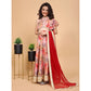 Generic Girl's Chiffon Printed Lehenga Choli Set (Peach)