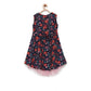 Generic Girl's Polyester Crepe Embellished Sleeveless Round Neck Dress (Multicolor)