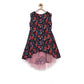 Generic Girl's Polyester Crepe Embellished Sleeveless Round Neck Dress (Multicolor)