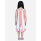 Generic Girl's Polyester Crepe Striped Sleeveless Round Neck Dress (Multicolor)
