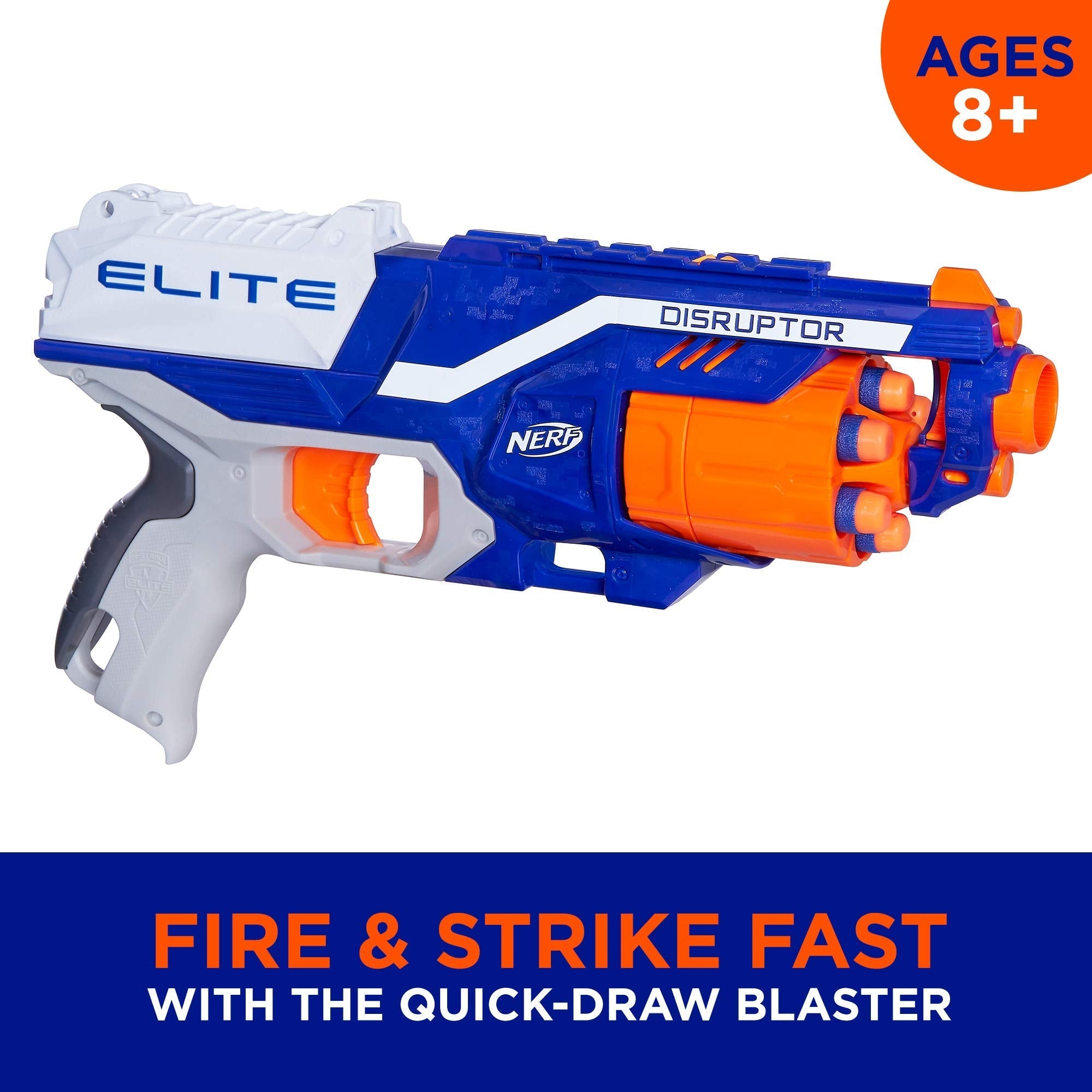 NERF Disruptor Elite Blaster Includes Includes 6 Official Nerf Elite