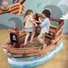Inflatable Pirate Ship Playhouse with Built-In Motor and Inflatable