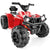 Best Choice Products 12V Kids Ride-On Electric ATV 4-Wheeler Quad Car Toy w/Bluetooth Audio 2.4mph Max Speed Treaded Tires LED Headlights Radio - Red