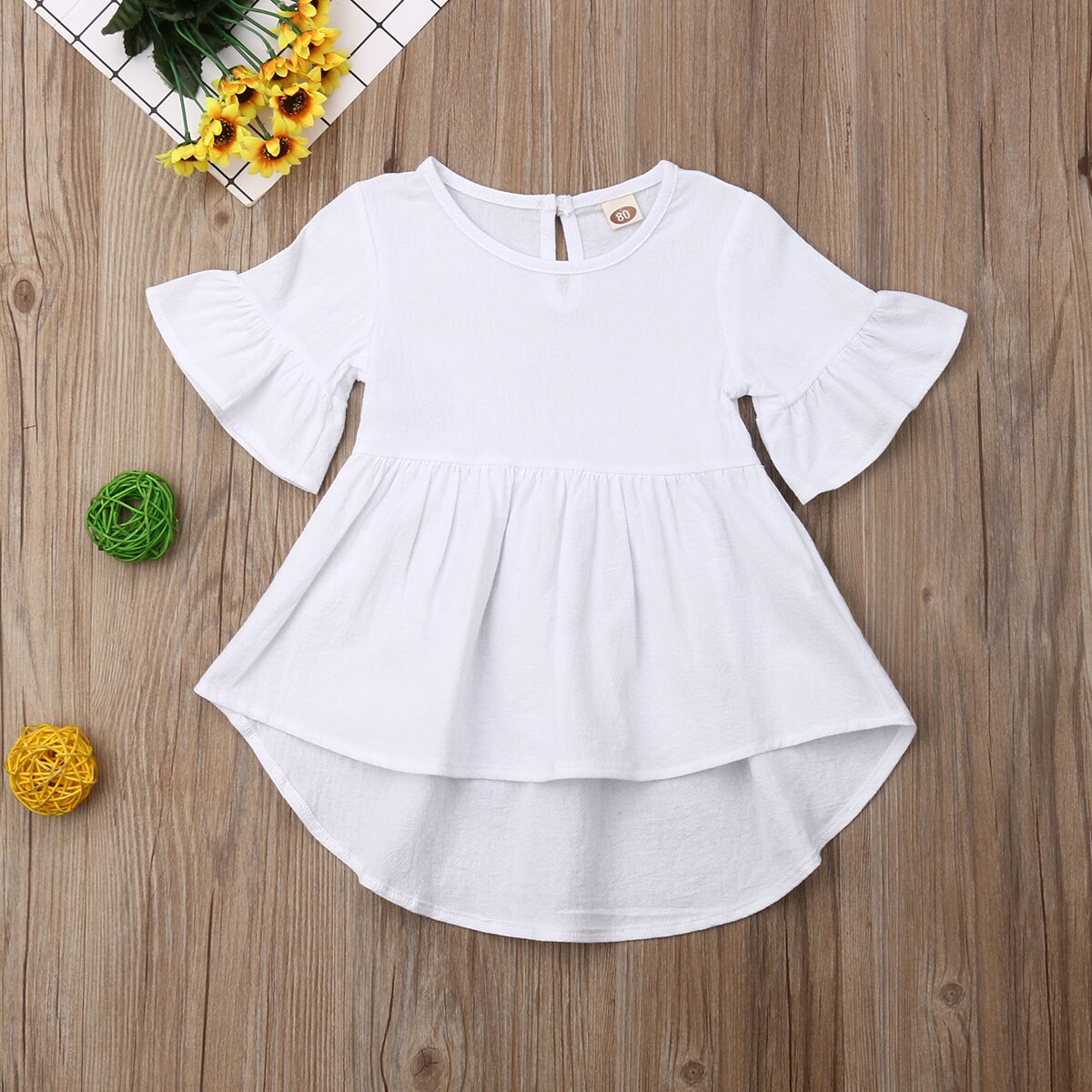Baby Toddler Girls Clothes Mini Ruffled sleeve