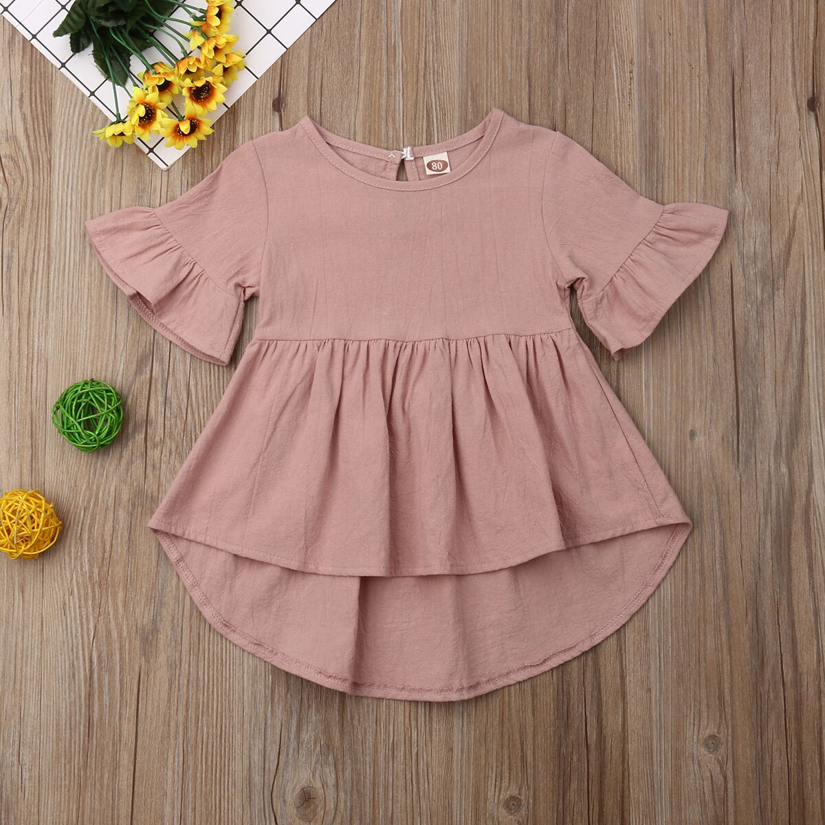 Baby Toddler Girls Clothes Mini Ruffled sleeve