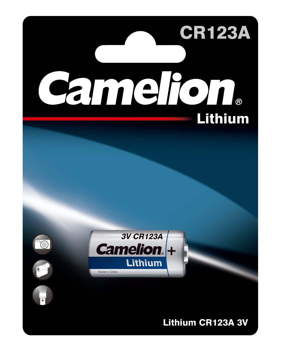 Camelion CR123A 3V Lithium Primary - Non Rechargeable