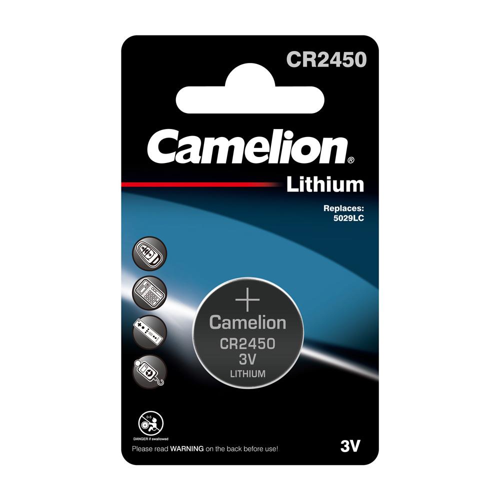 Camelion CR2450 3V Lithium Primary Coin Cell Battery (Three Packaging