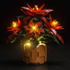 BrickBling Light Compatible with Lego Icons Poinsettia Flower Décor LED Lighting Compatible with Lego 10370 (No Model Set)