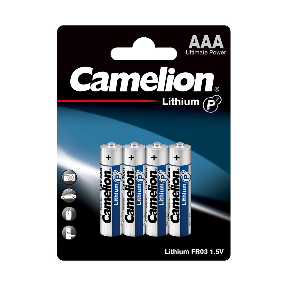 Camelion AAA P7 Lithium Primary 4pk - Non Rechargeable