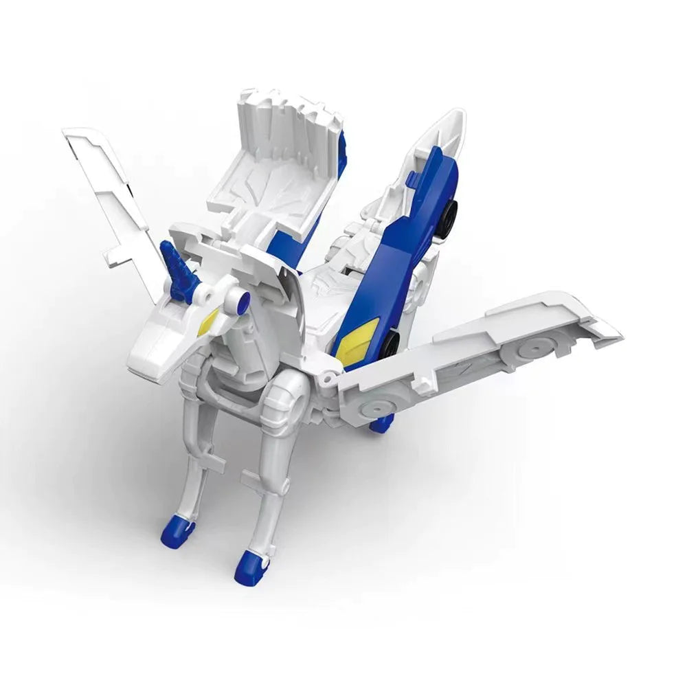 2 in 1 Unicorn Car Figurines with Magnetic Transformation