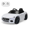 TOBBI Kids Ride on Car 12V Licensed Maserati Ghibli Electric Car for Boy Girl with Remote Control 3 Speeds Music Bright Lights MP3 USB Electric Vehicle for Kids Ages 3-8 Years White