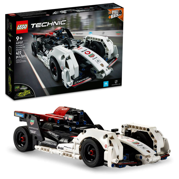 LEGO Technic Formula E Porsche 99X Electric Car Model Building Set Pull-Back Toy Race Car Champion Winner Comes with an Immersive AR App Gift for Kids Ages 9 and Up & Adults Racing Fans 42137