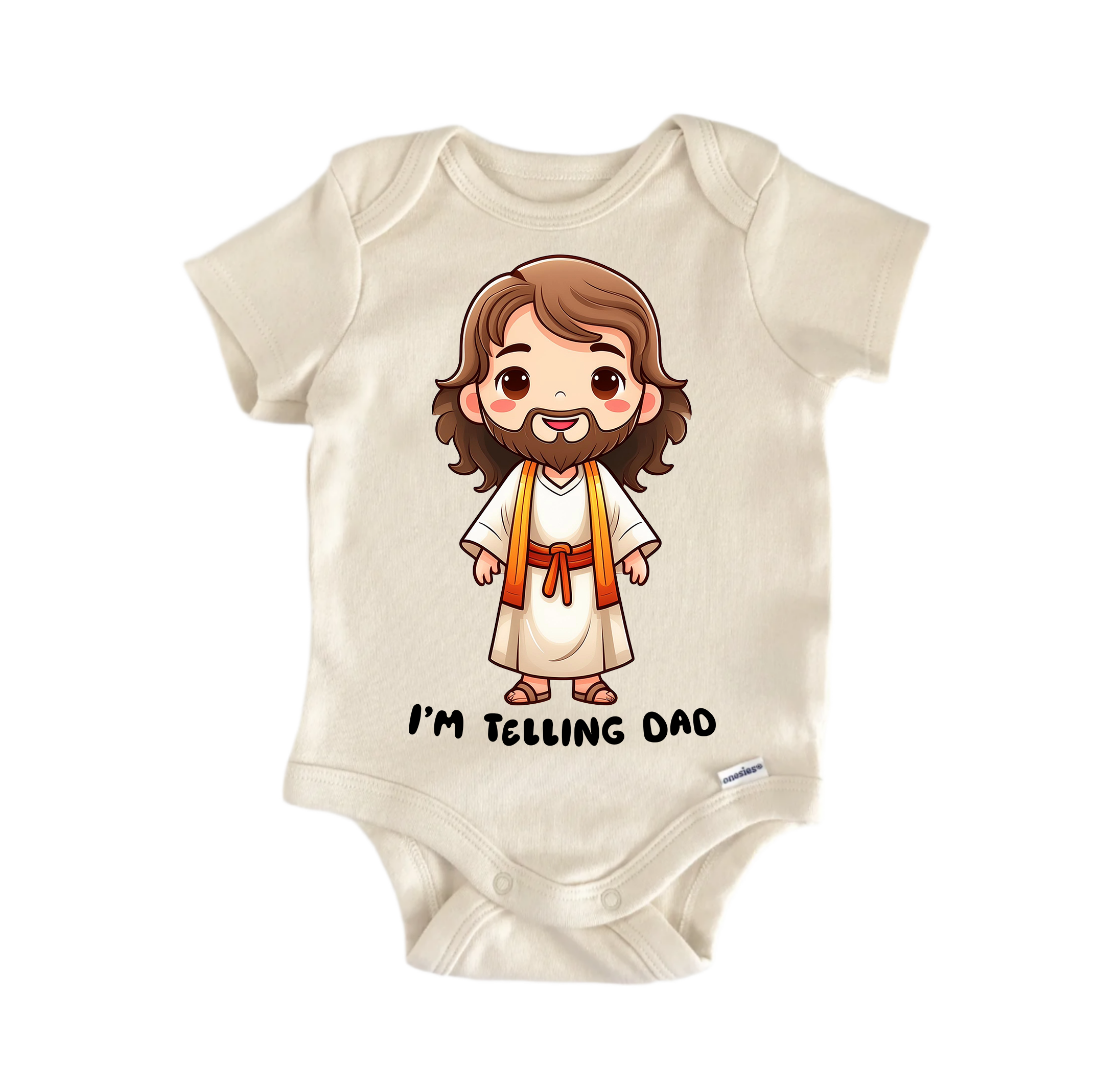 Telling Dad Jesus Religious God Christian -  Baby Clothes